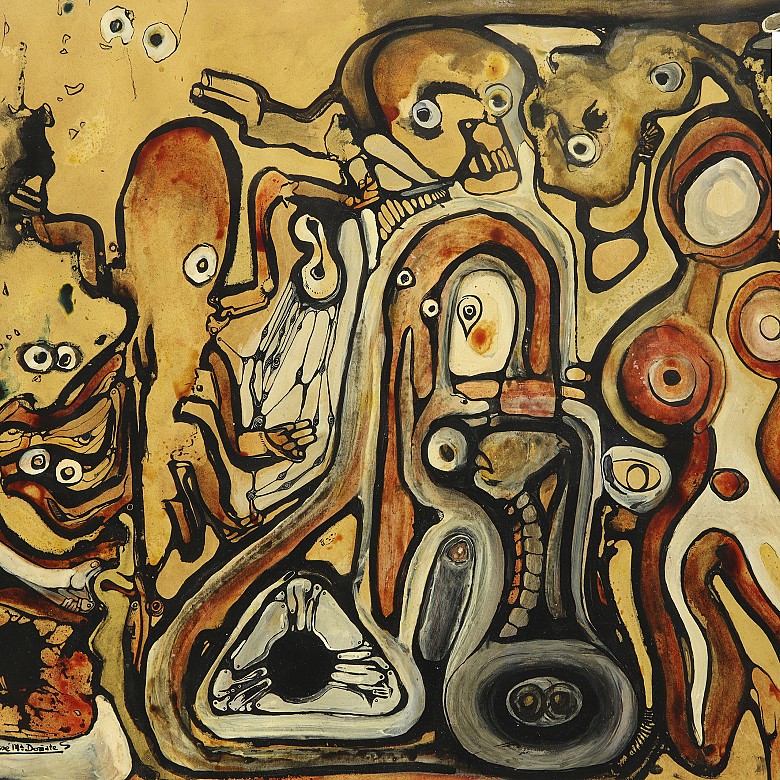 Jose María Doñate (1921 - 1996) Pareja de composiciones abstractas - 3