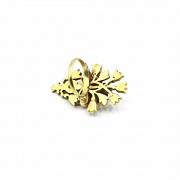 Indonesian Matara (Zircon) Diamond Brass Ring