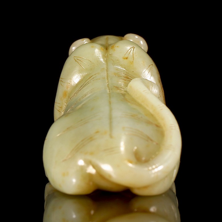 Tigre de jade blanco, dinastía Qing