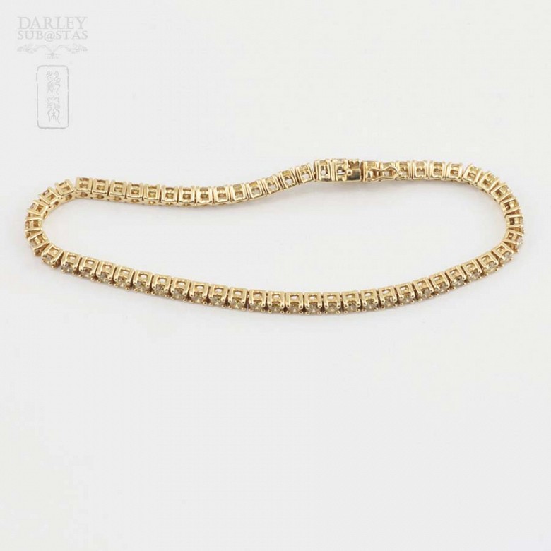 18k Gold Bracelet with Fancy Diamonds - 6