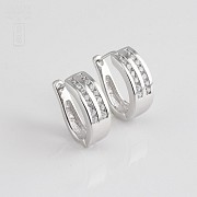 Sterling silver zirconia earrings, 925m / m - 2