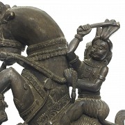 Warrior riding wooden, India, S.XIX - XX - 4
