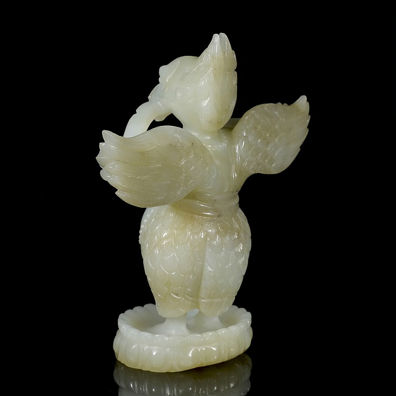 Winged jade figure, Qing dynasty