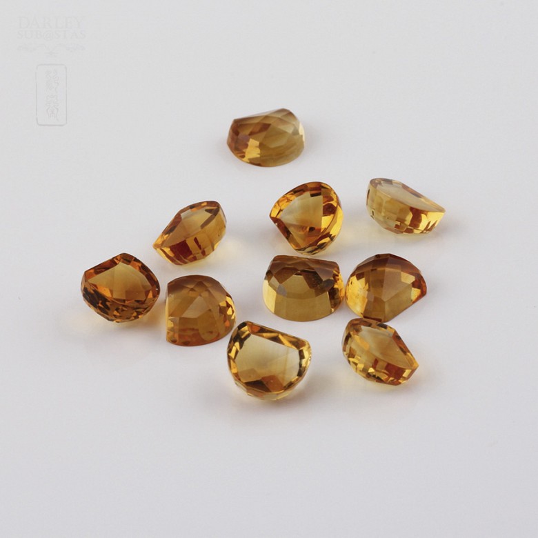 Lot 10 11.50cts citrines honey colored - 3