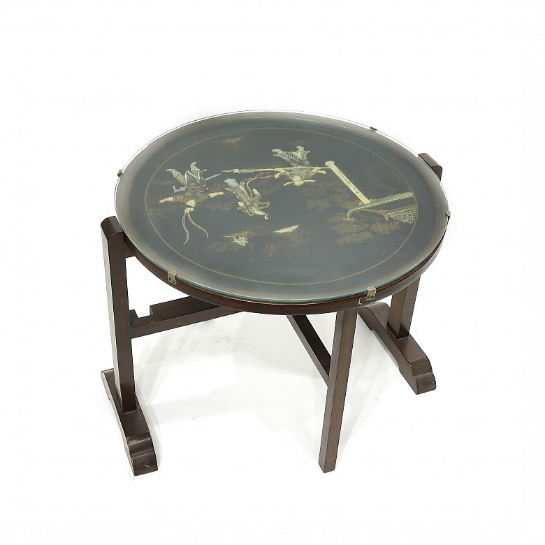 Side table with decorated top, China, 20th century