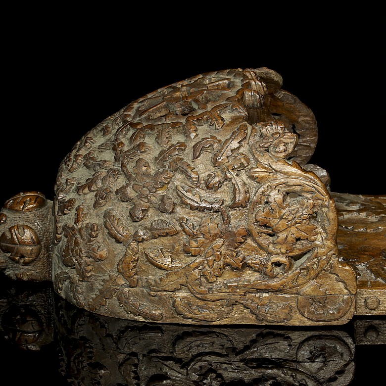 A nepalese wood carved altar, 19th century