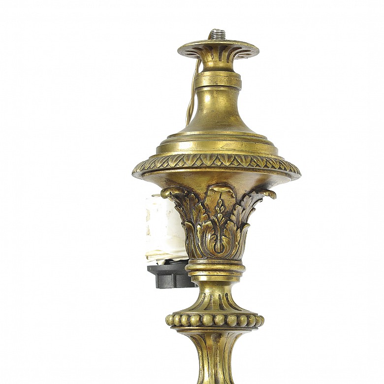 Gilded bronze lamp base, 20th century