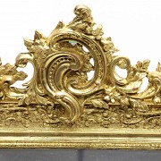 Espejo isabelino de madera dorada, s.XIX - 2