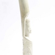 Pair of carved tusks - 10
