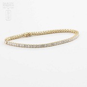 Gold and diamond Rivier bracelet 4.60cts. - 8