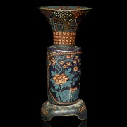 Japanese cloisonné bronze vase - 5