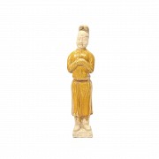 Figura de cerámica esmaltada, dinastia Tang (618-907)