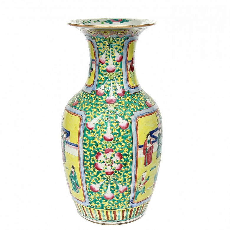 Jarrón de cerámica, China, s.XX.