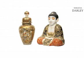 Lote de porcelana japonesa Satsuma, s.XX