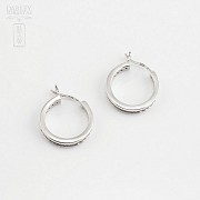 Earrings in sterling silver, 925m / m with  zircons - 2
