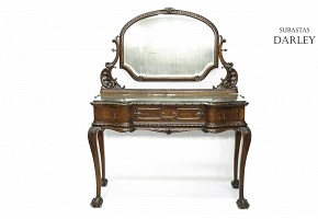 Mueble tocador con espejo, S.XIX