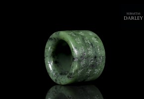Green jade ring, Qing dynasty