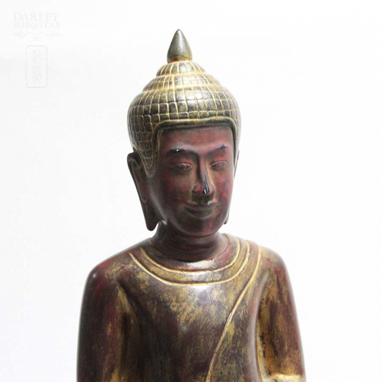 Cambodian wooden figure - 8