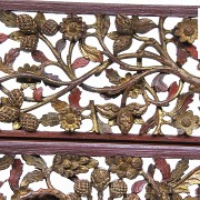 Three decorative wooden lintels, Peranakan, early 20th century - 2