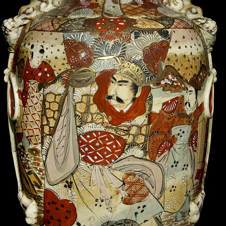Jarrón de porcelana satsuma, Japón, med.S.XX - 4