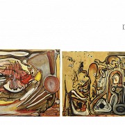 Jose María Doñate (1921 - 1996) Pareja de composiciones abstractas