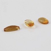 Lot of 3 beautiful citrines 2.50cts honey colored - 3