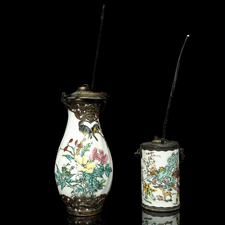 Porcelain enameled water pipes, 19th - 20th century