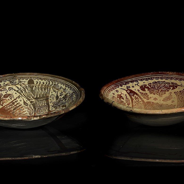 Two lustre-ware 