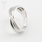 Beautiful ring 18k white gold and diamonds 0.14cts - 2