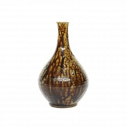 Enameled ceramic vase, 20th century