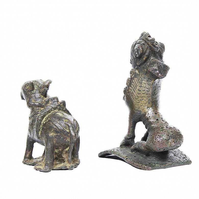 Two bronze mythological figures, Indonesia, 19th-20th century - 4