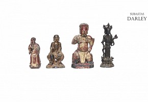 Group of four sculptures, Asia, 19th-20th c.