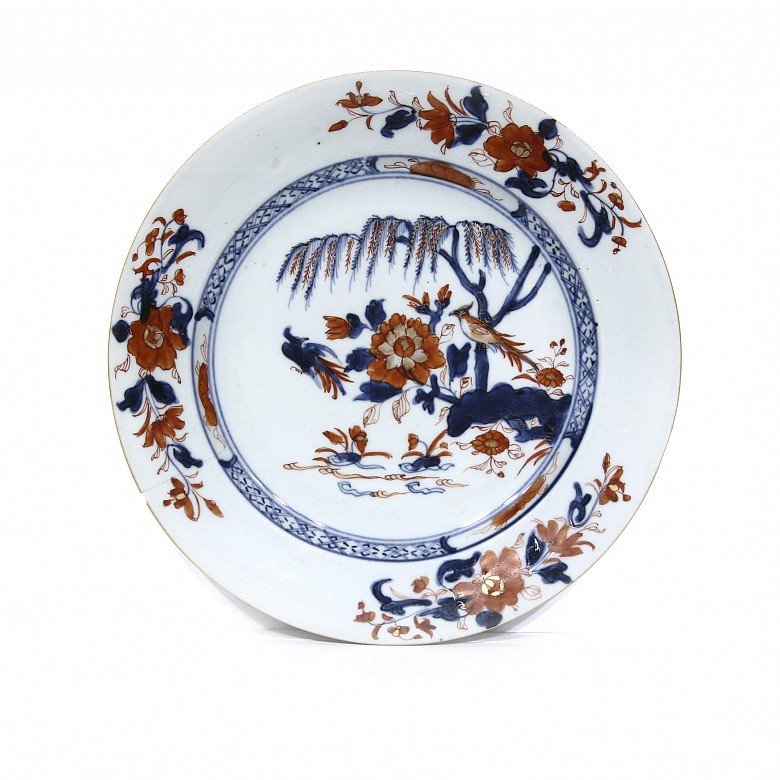 Porcelain plate, Compagnie des Indes, 19th century.
