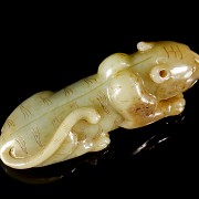 Tigre de jade blanco, dinastía Qing