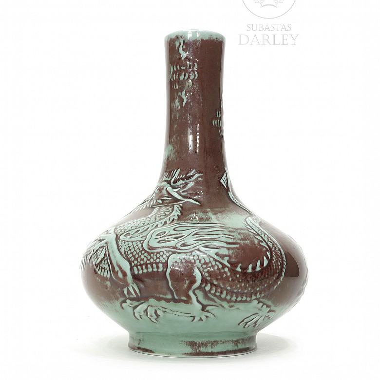 Vase with a dragon in relief, 20th century - 2