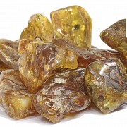 Lot of amber stones.