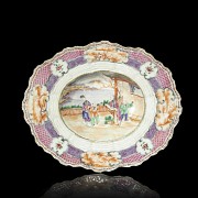 Enameled porcelain plate, 20th century