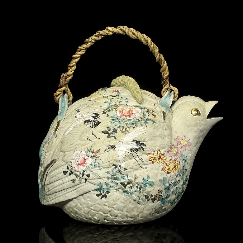 Painted clay teapot, Asia, 20th century - 2