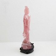 Figura dama en cuarzo rosa - 2