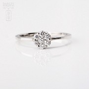 Ring in 18k white gold with diamonds - 3