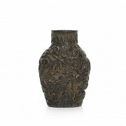 Miniature carved wooden vase, Qing dynasty