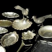 Lot of silver objects, 20th century