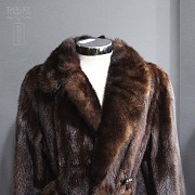 Mink coat with belt - 6