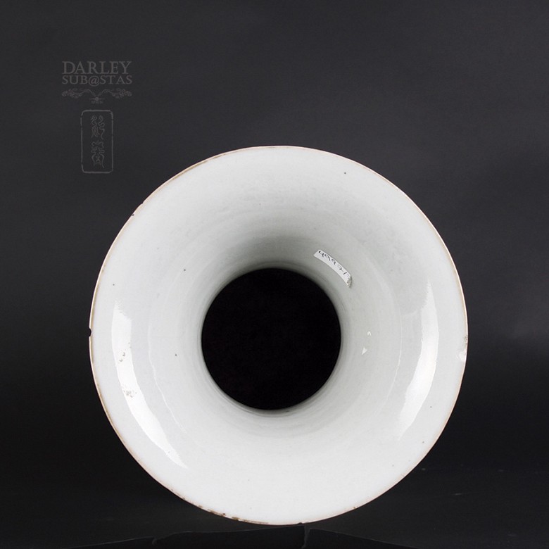 Gran jarrón de porcelana china siglo XIX. - 5