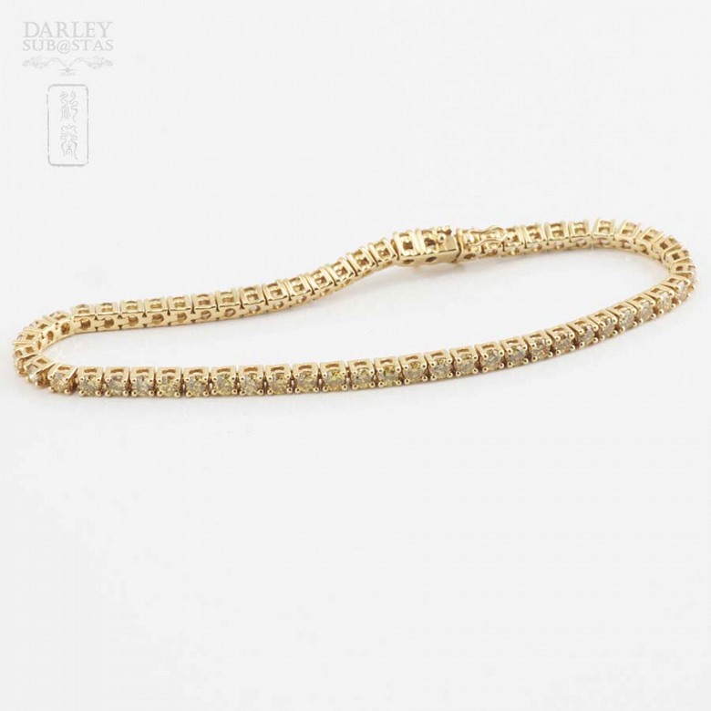 18k Gold Bracelet with Fancy Diamonds - 5