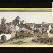 Francisco Martínez Navarro (20th c.) “Vista de pueblo”, 1997 - 1