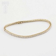 Gold and diamond Rivier bracelet 4.60cts.