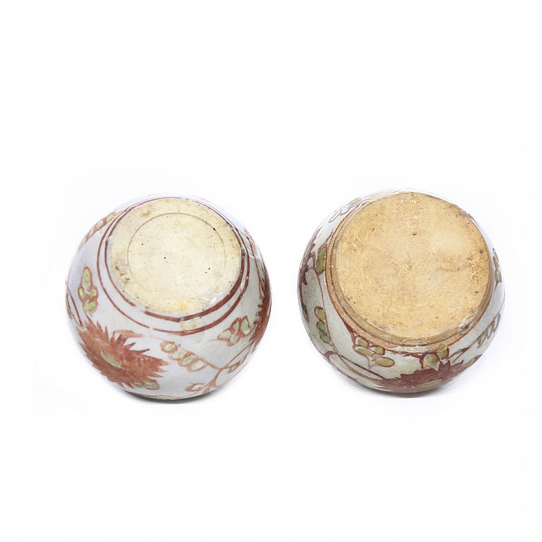 Pareja de pequeñas vasijas, Swatow, dinastía Ming, s.XVI