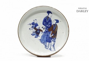 Enameled porcelain inkwell, Qing dynasty.