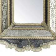 Espejo veneciano de cristal de Murano, s.XX - 3